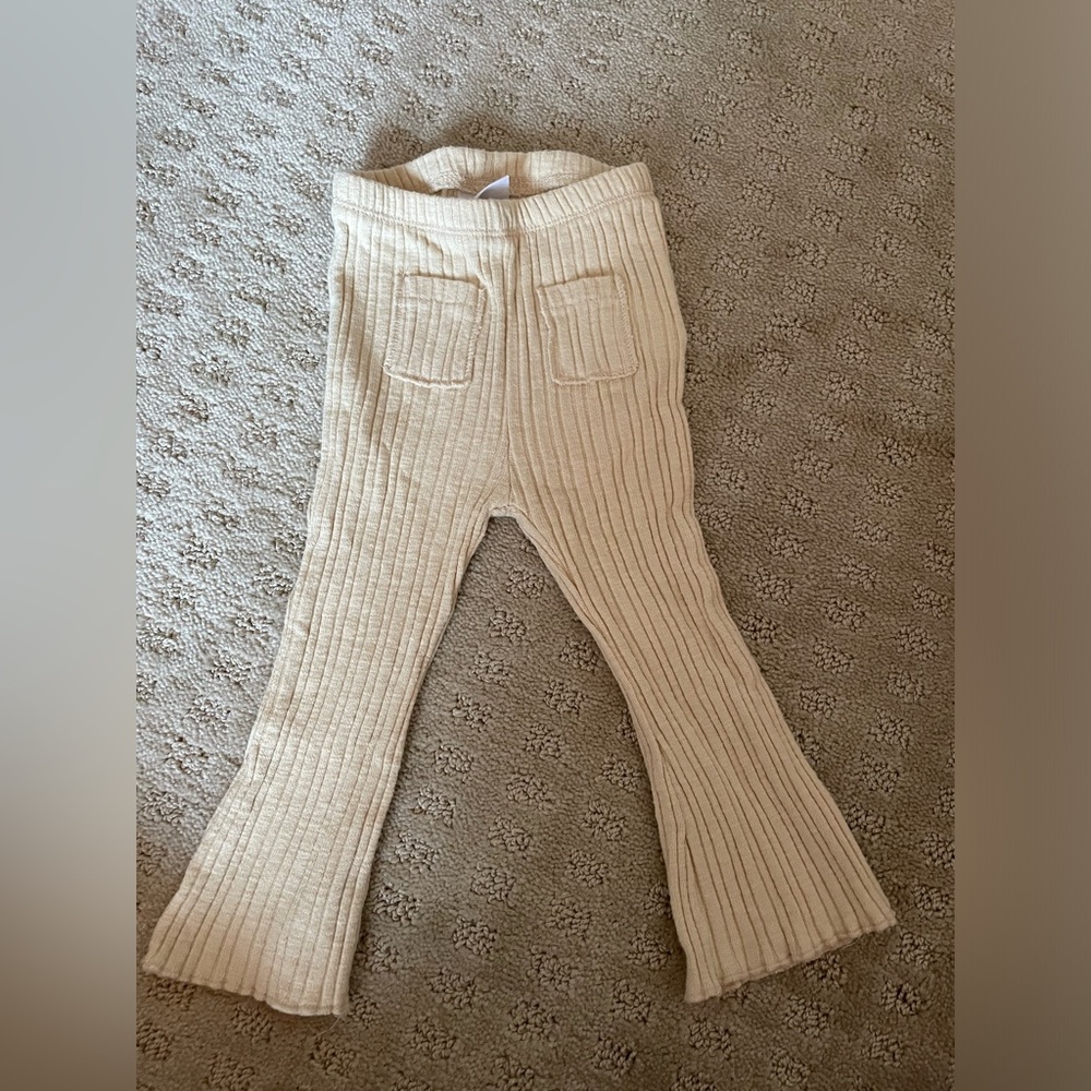 Zara Baby Girl Cream Flare Pants